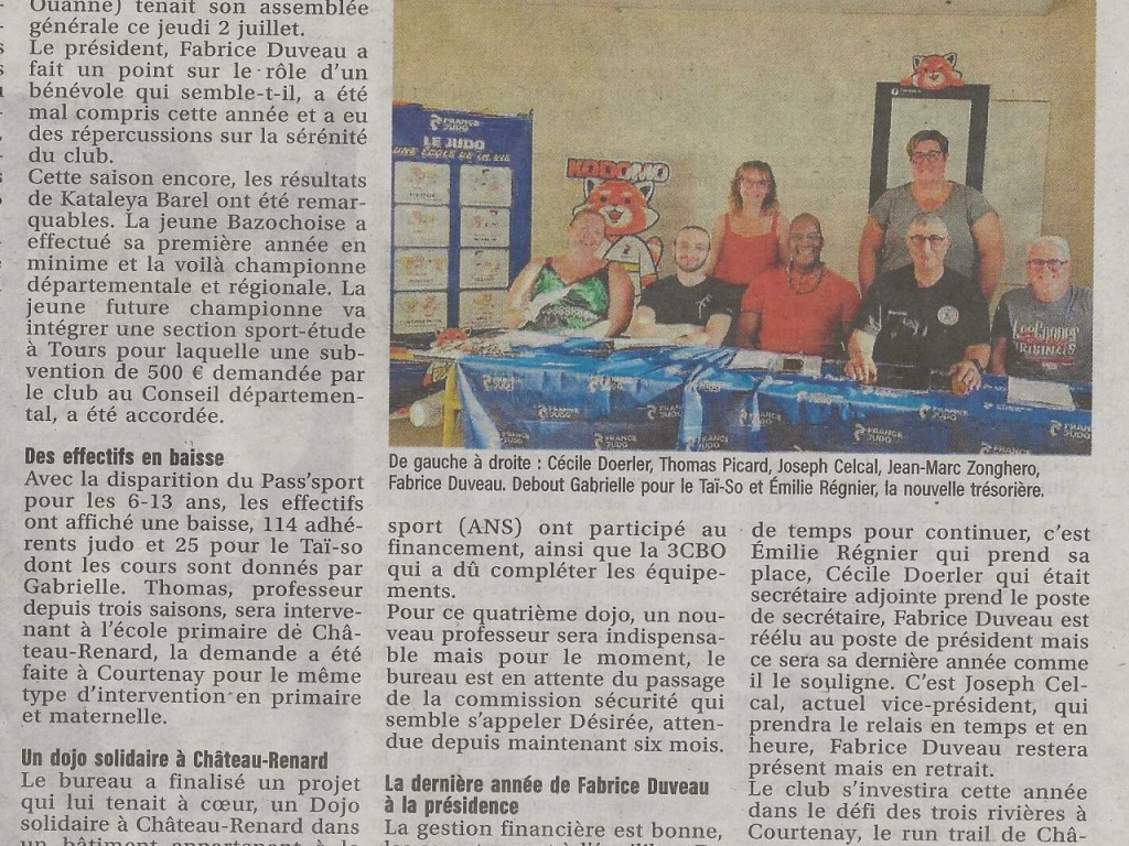 Image de l'actu 'Article de presse du 8 juillet 2026 Eclaireur du Gâtinais'